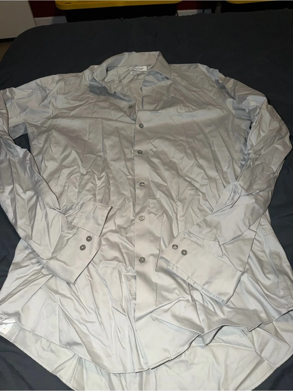 Calvin Klein Men's Light Gray Dress Shirt